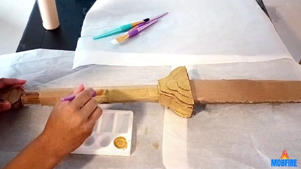 Diy tutorial painting Rumi's sword inspired by Kpop Demon Hunters.