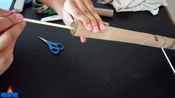 Mira's Weapon /Curved Moon Sword Cardboard Diy Tutorial Handle with Stick