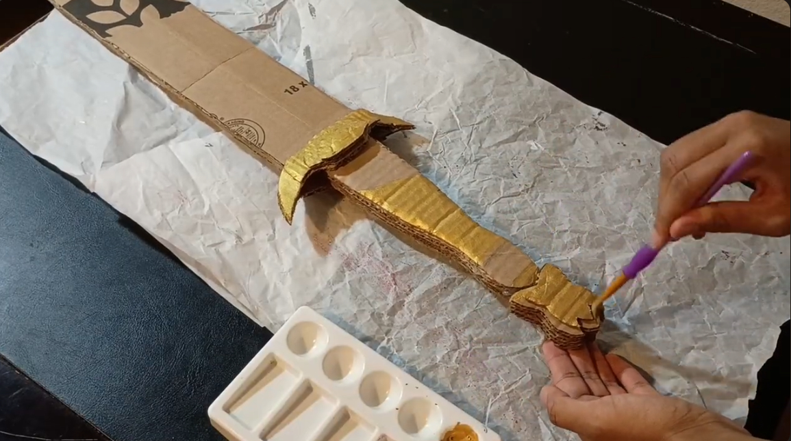 Diy tutorial adding paint inspired to Rumi's Soul Sword in Kpop Demon Hunters